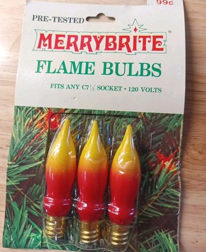 Vintage merrybrite flame bulbs - vintage,